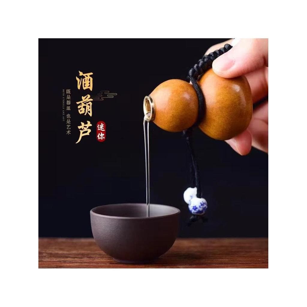 Abertura Natural pequena cabaça de vinho pingente Premium Mini jogar alça pingente portátil vinho água medicina garrafa