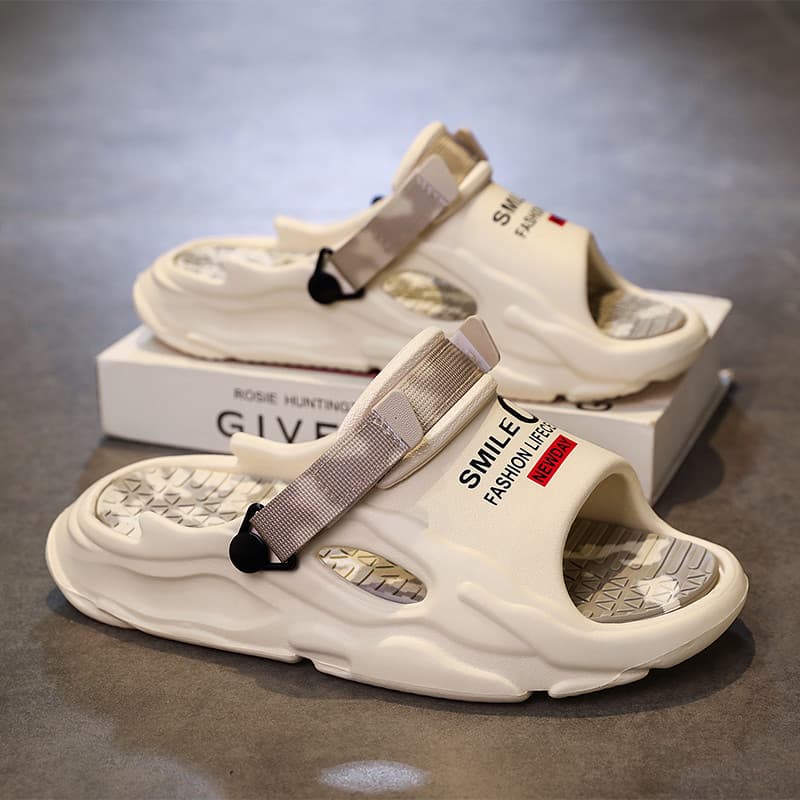 Chinelos de coco masculino verão exterior wear 2026 novo estilo antiderrapante desodorante resistente ao desgaste esport
