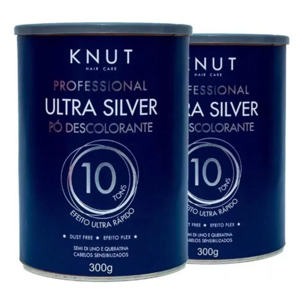 Kit Knut 2 Pó Descolorante Knut Ultra Silver 300g - 10 Tons