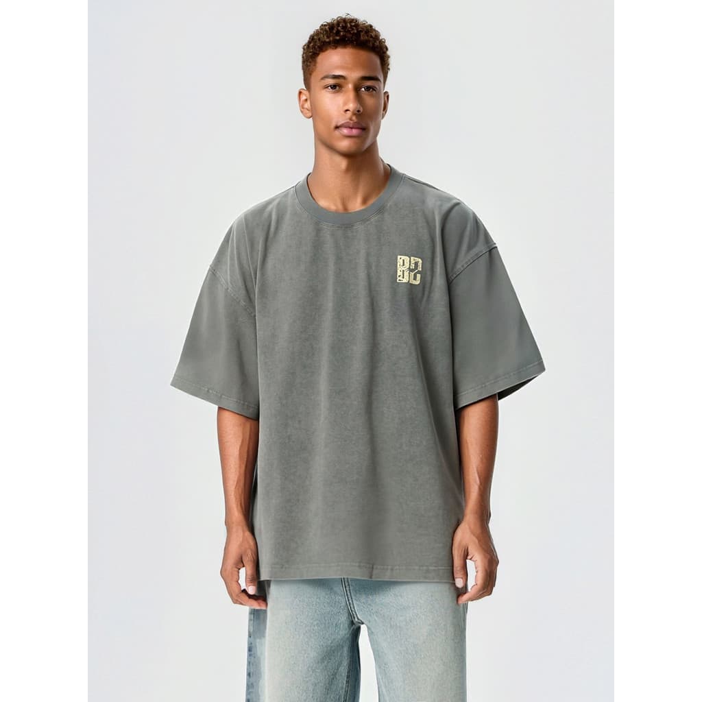 BD verão americano Retro de manga curta masculino em torno do pescoço Fitness esportes camiseta masculina Plus Size solt