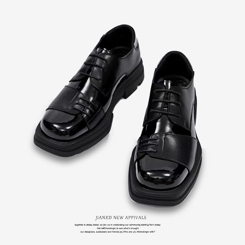 Sapatos de couro masculinos novos casuais britânicos de sola grossa High-End negócios Formal Wear jovens casamento dedo