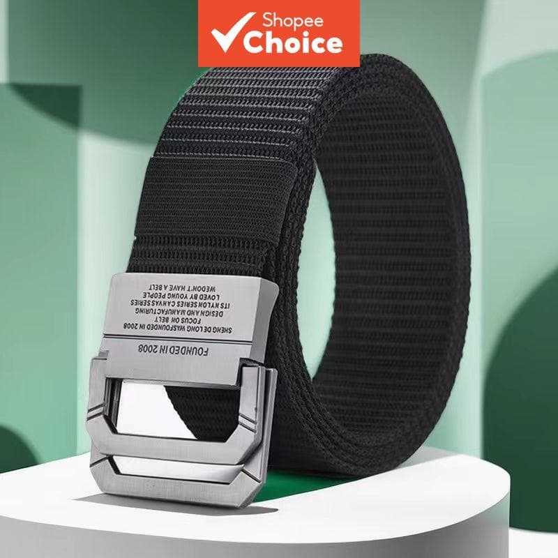 Cintos Masculinos Fivela Automática Liga Ultra Durável à Prova de Ferrugem Alça em Nylon Lona Casual Esportivo