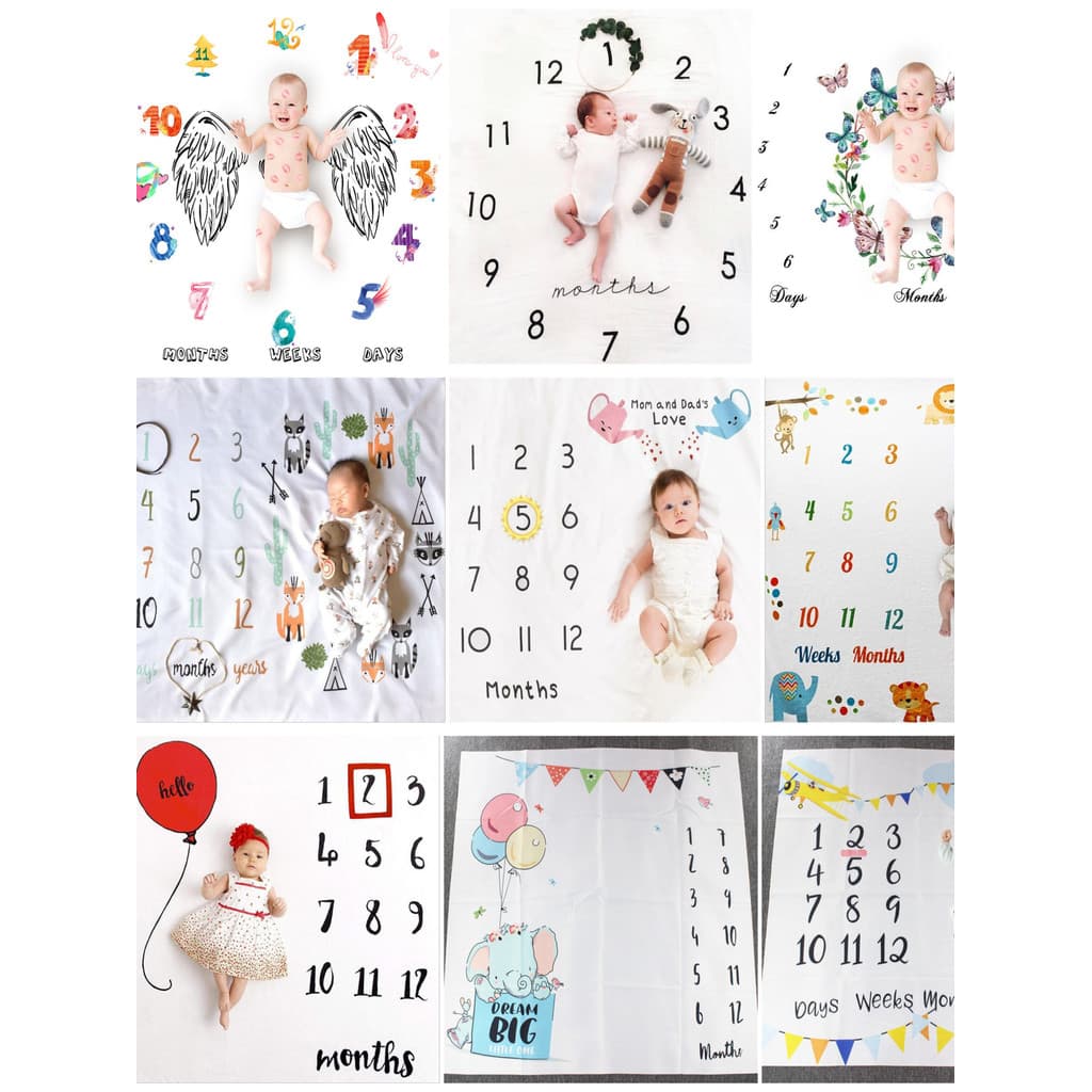 Ins pano de fundo para foto de bebê, desenho animado, recém-nascido, mês criativo, fotografia, cobertor de fundo, adereç