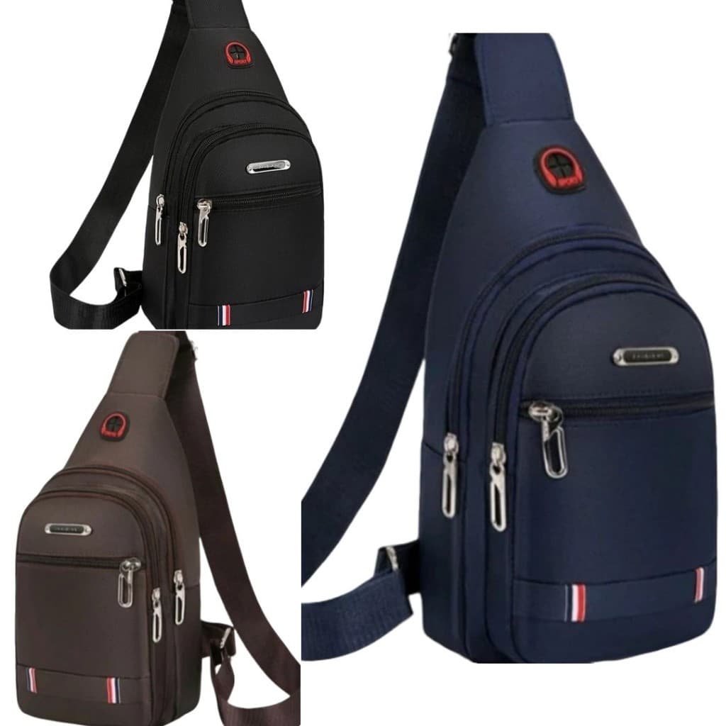 Bolsa Masculina Tiracolo Compacta Multiuso com Vários Compartimentos
