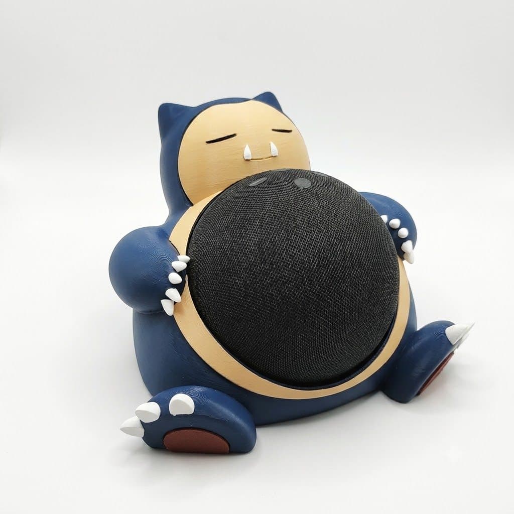 Suporte Alexa Echo Dot 4 5 Snorlax Pokemon Geek Base Porta Inteligente Decorativo Premium