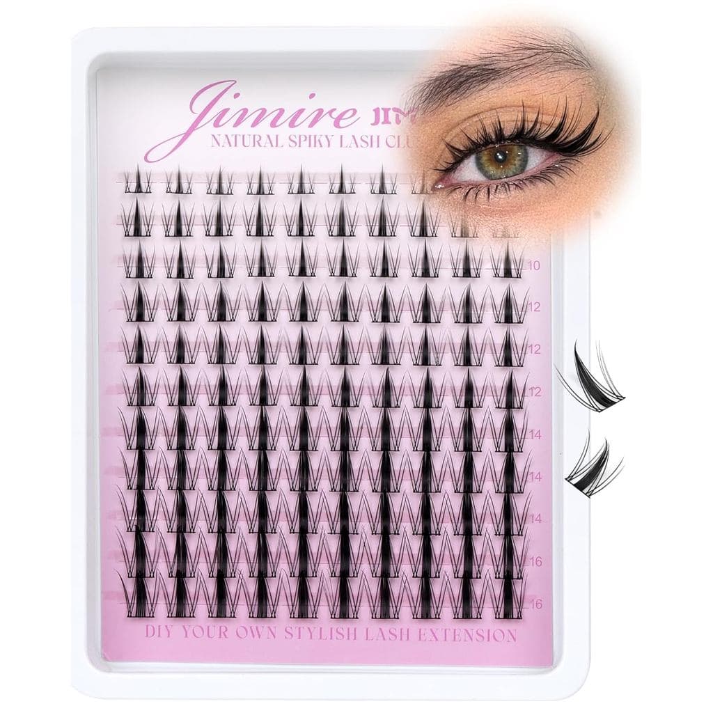 Cílios em Cluster Manga com Aparência Natural, Cílios Individuais Estilo Anime D-Curly, 110 Peças, 8-16MM, Cílios em Clu