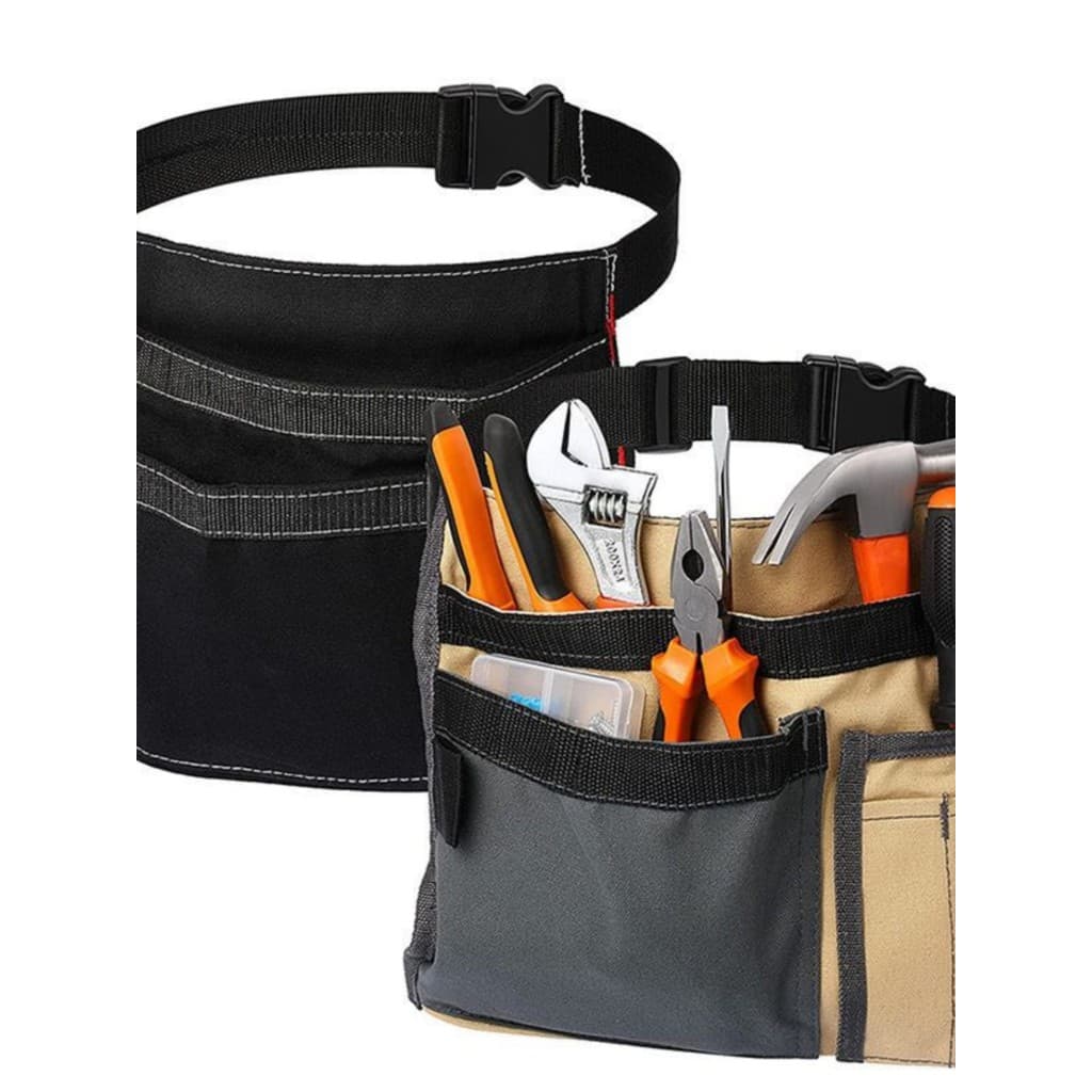 Bolsa de ferramentas multifuncional, bolsa de ferramentas de lona espessada, bolsa de cintura para eletricista, bolsa de
