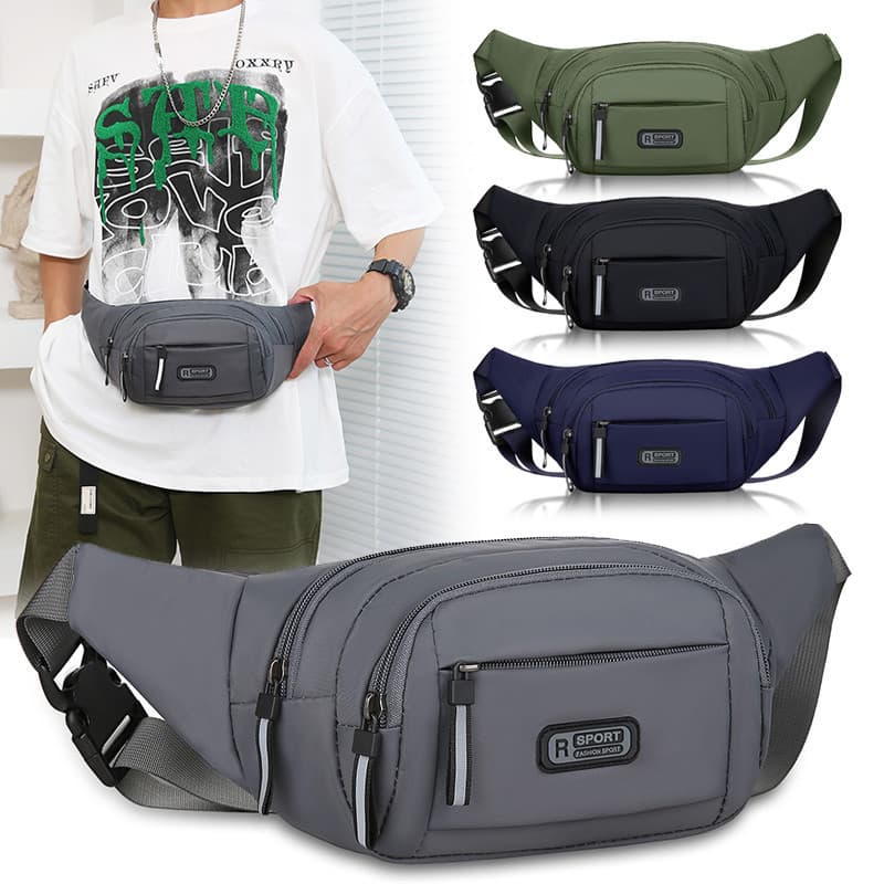 carteira masculina carteira masculina com ziper Bolsa de cintura multifuncional para homens e mulheres, grande capacidad