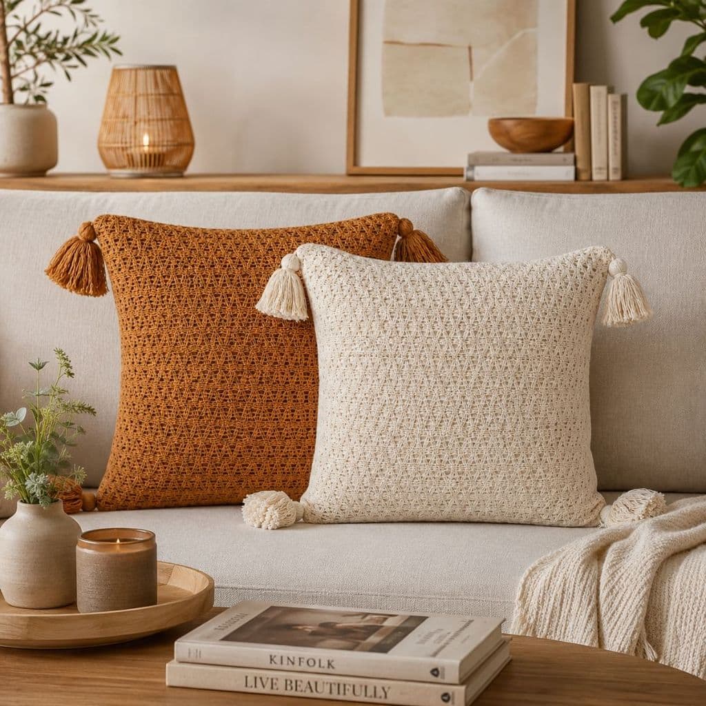 Capa de Almofada Renda 45CM X 45CM Decorativa Delicada Para Ambientes Sofisticados