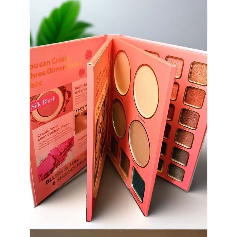 36 cores livro paleta de maquiagem Blush alto brilho contorno três camadas sombra livro perolado fosco influenciador mes