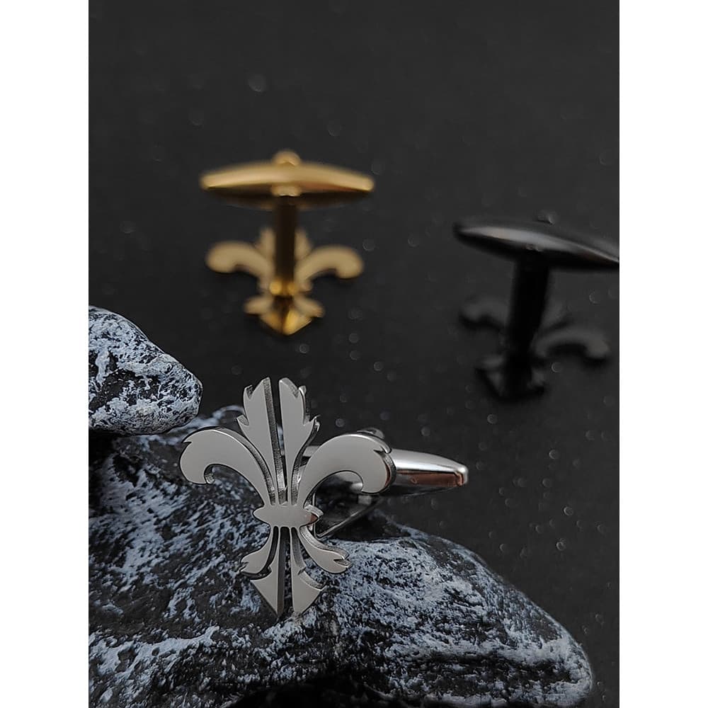 Fleur De Lis Lapela Pin Iris Retro Badge Homens Camisa Francesa Abotoaduras Acessórios Crachá