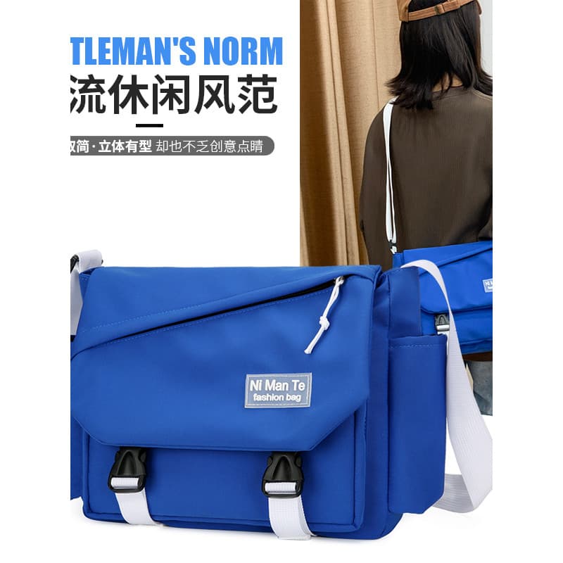 Street Wear ins bolsa de ombro masculina saco do mensageiro único estilo ferramentas Casual bolsa masculina grande capac