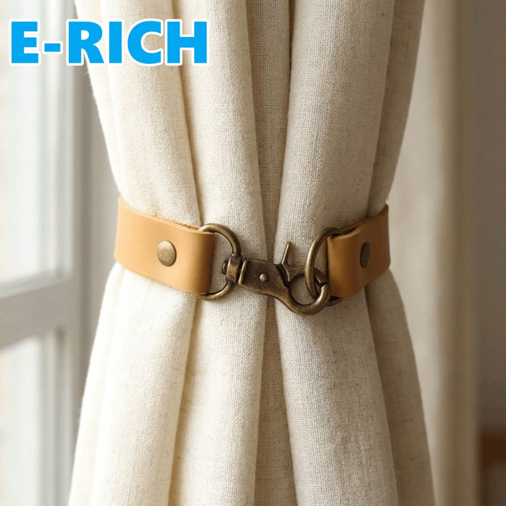ERICH1 Tiebacks De Cortina De Couro PU , Chaveiros Ajustáveis Minimalistas De 50 Cm , Portáteis