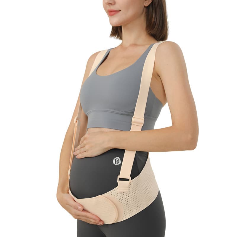 Novo estilo pré-natal mulheres grávidas cinto de levantamento de barriga respirável perto ajustável alça de ombro suport