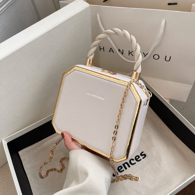 Bolsa feminina 2025 novo estilo caixa bolsa corrente Crossbody bolsa