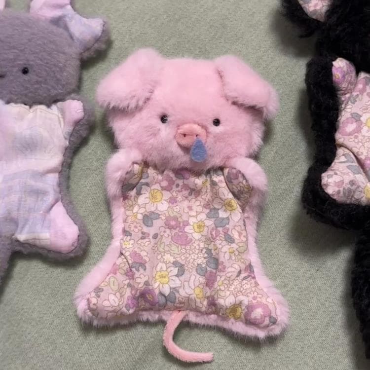 Saco de feijão boneca artesanal DIY leitão Mouse Super bonito boneca caseira calmante Sleep Aid lenço boneca presente