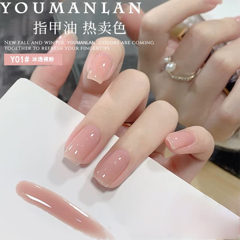 Sem cozimento cor Nude esmalte à base de água piscando Manicure Zhen piscando Ganlu templo conjunto de longa duração à p
