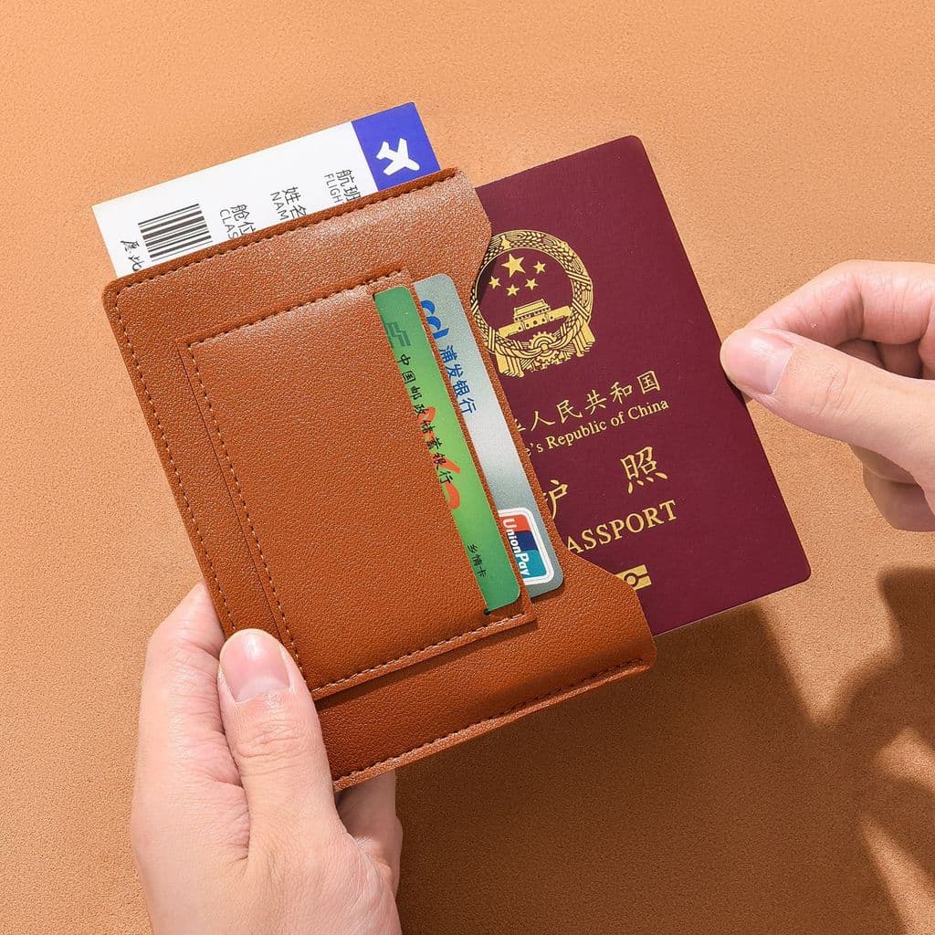 Porta-passaporte ultrafino, portátil, multifuncional, bolsa para documentos, porta-cartões, capa protetora, porta-cartõe