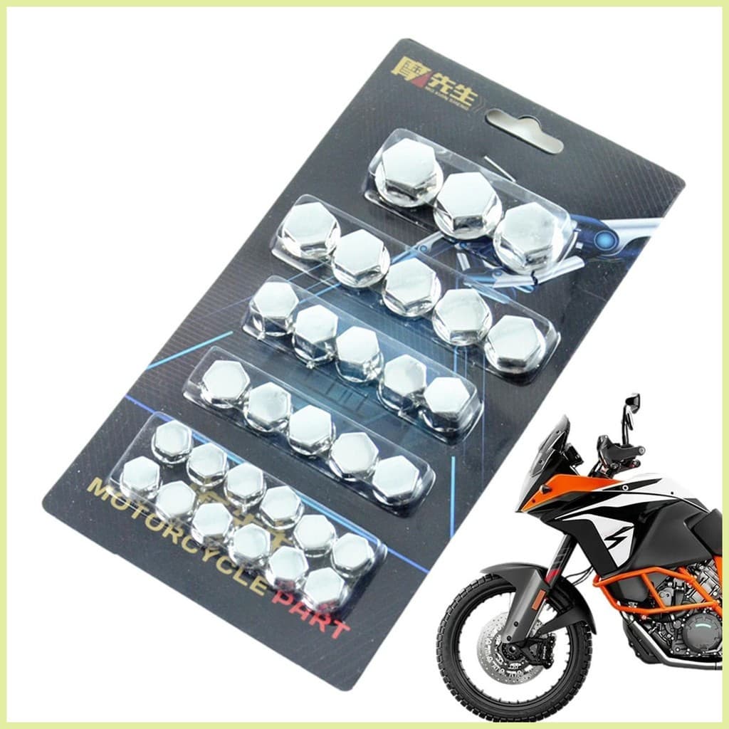 Capas para Porcas e Parafusos de Motocicleta 5 Cores 30 Peças/Conjunto à Prova de Ferrugem aderibr Motor..