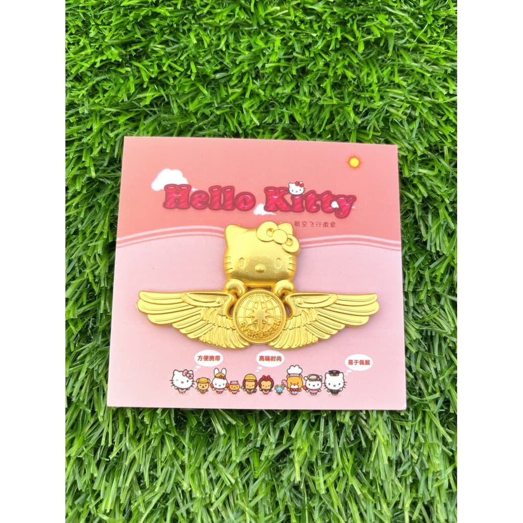 Broche de vôo banhado a ouro EVA Air hello kitty Emblema Original olá kitty mercadoria lembrança presente