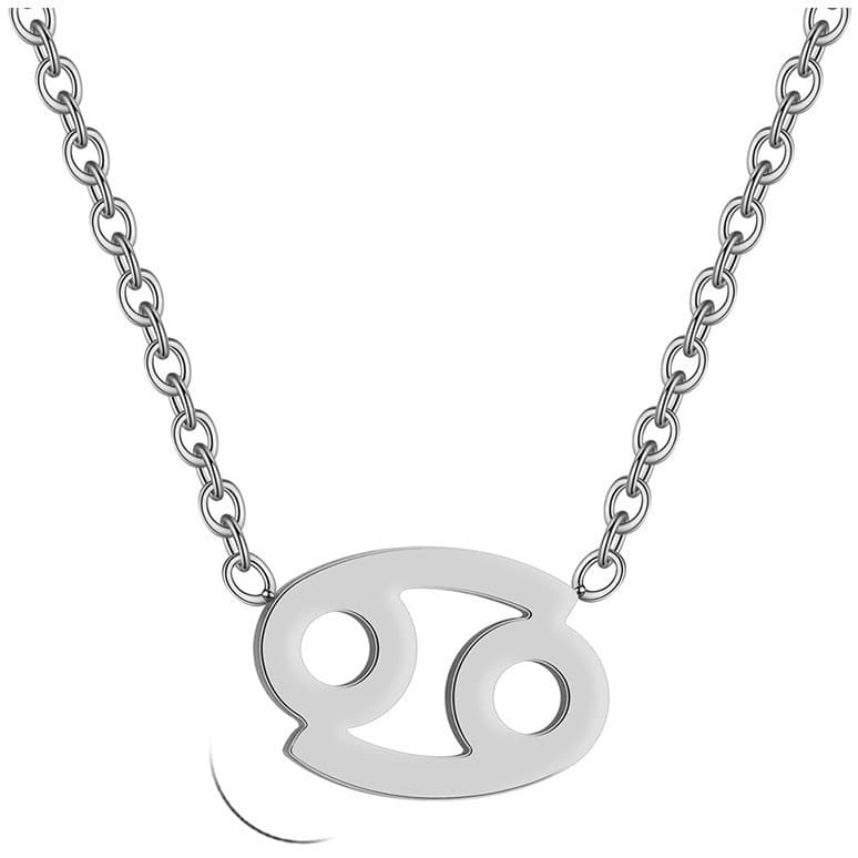 Colar feminino com pingente de signo do zodíaco em aço inoxidável, presentes e acessórios elegantes e modernos para mulh