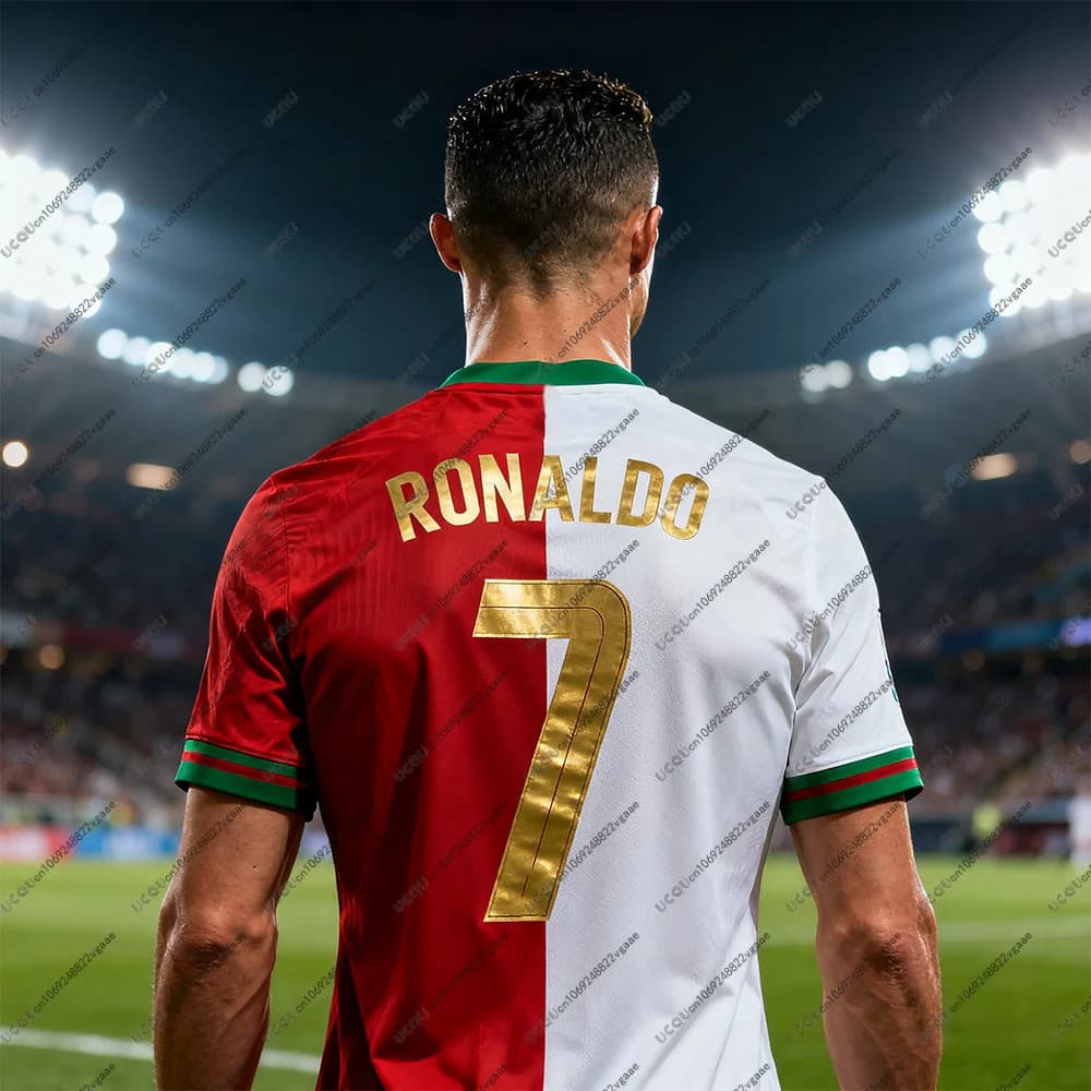 Camisa De Futebol T Dos Homens Crianças Masculino Topo Respirável Rua Menino Esportes Casual Cristiano Ronaldo 7