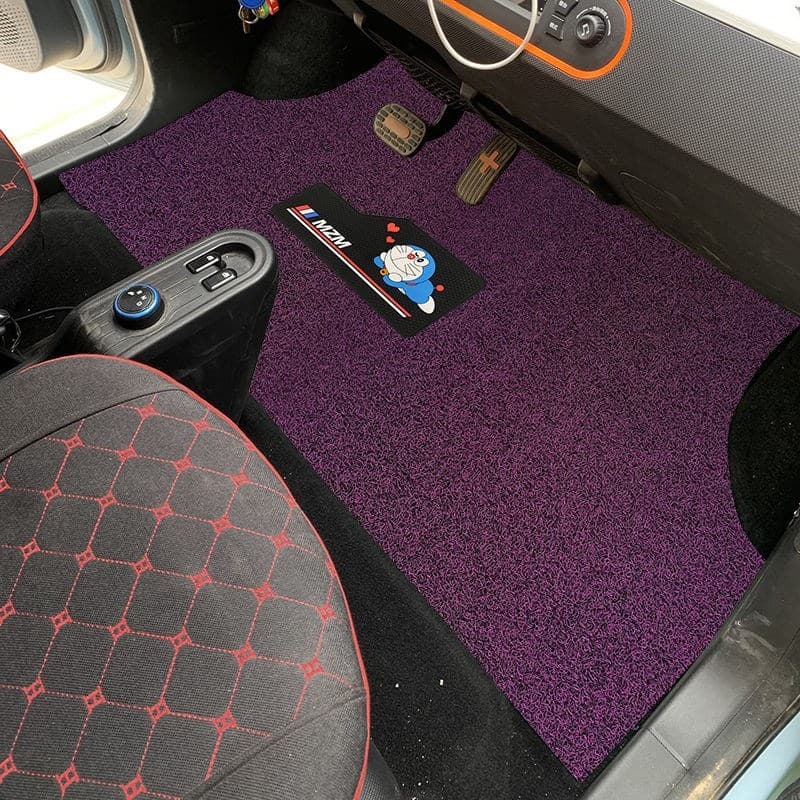 Wuling Hongguang mini tapete de pé dedicado GAMEBOY mini EV desenho animado anel de seda fofo tapete de carro Macaron