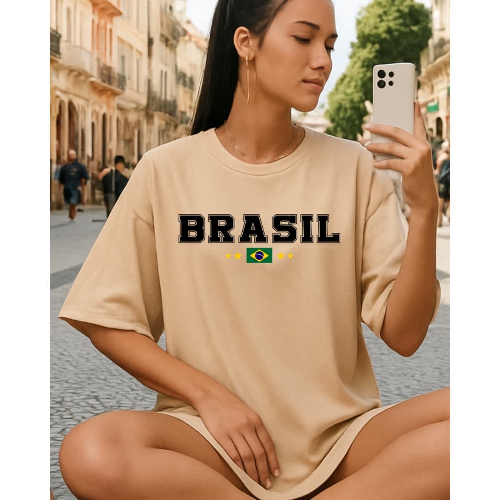 Camiseta BRASIL BANDEIRA moda unissex feminina masculina blusa tshirt copa brasileiro promoção