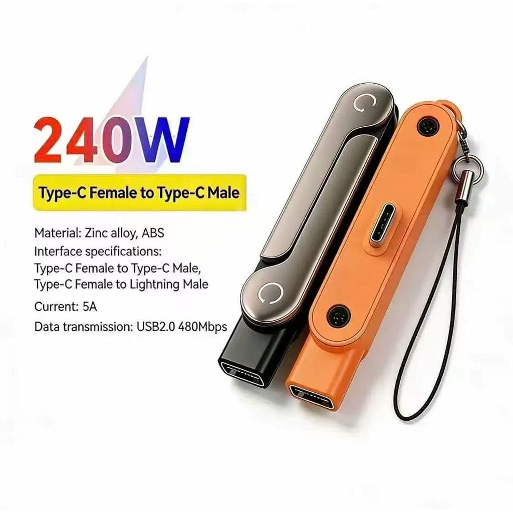 240w type c adaptador suporte para telefone 2 em 1 dobrável conversor de carregamento ultra