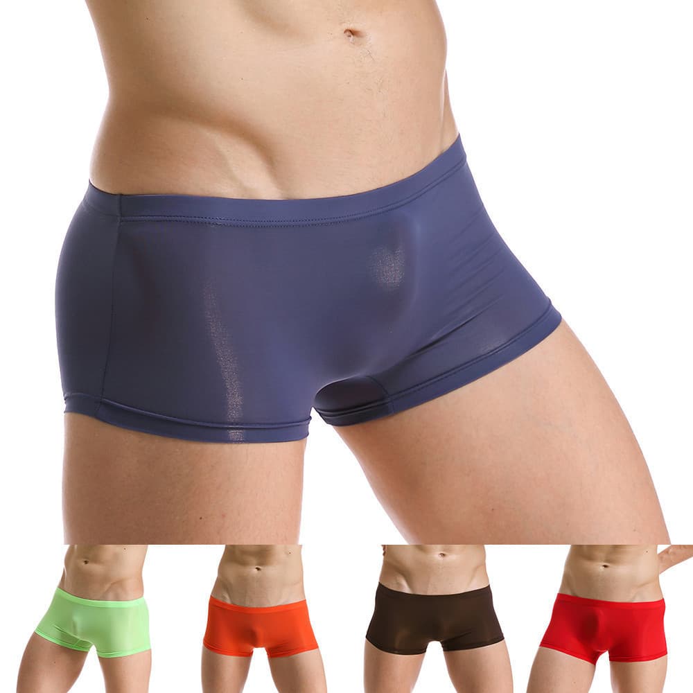 Cuecas Boxer Transparentes de Cintura Baixa, Macias e Respiráveis para Homens KJ58 8645