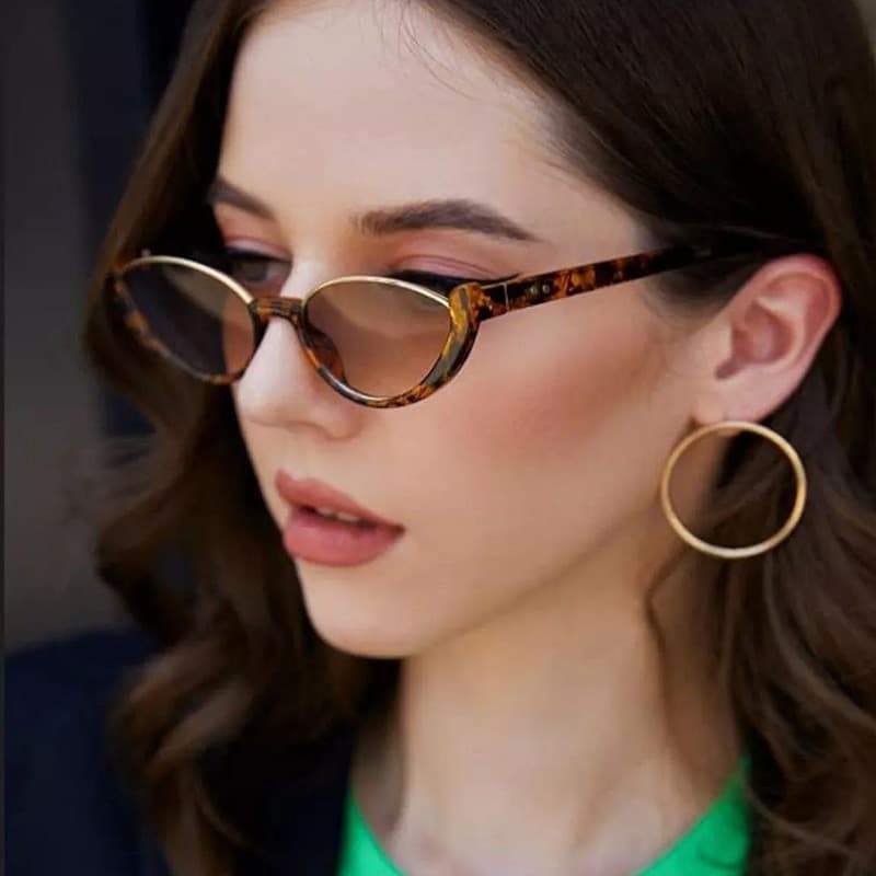Óculos De Sol Cat Eye Avant Garde Lower Frame Fashion Shades Para Mulheres