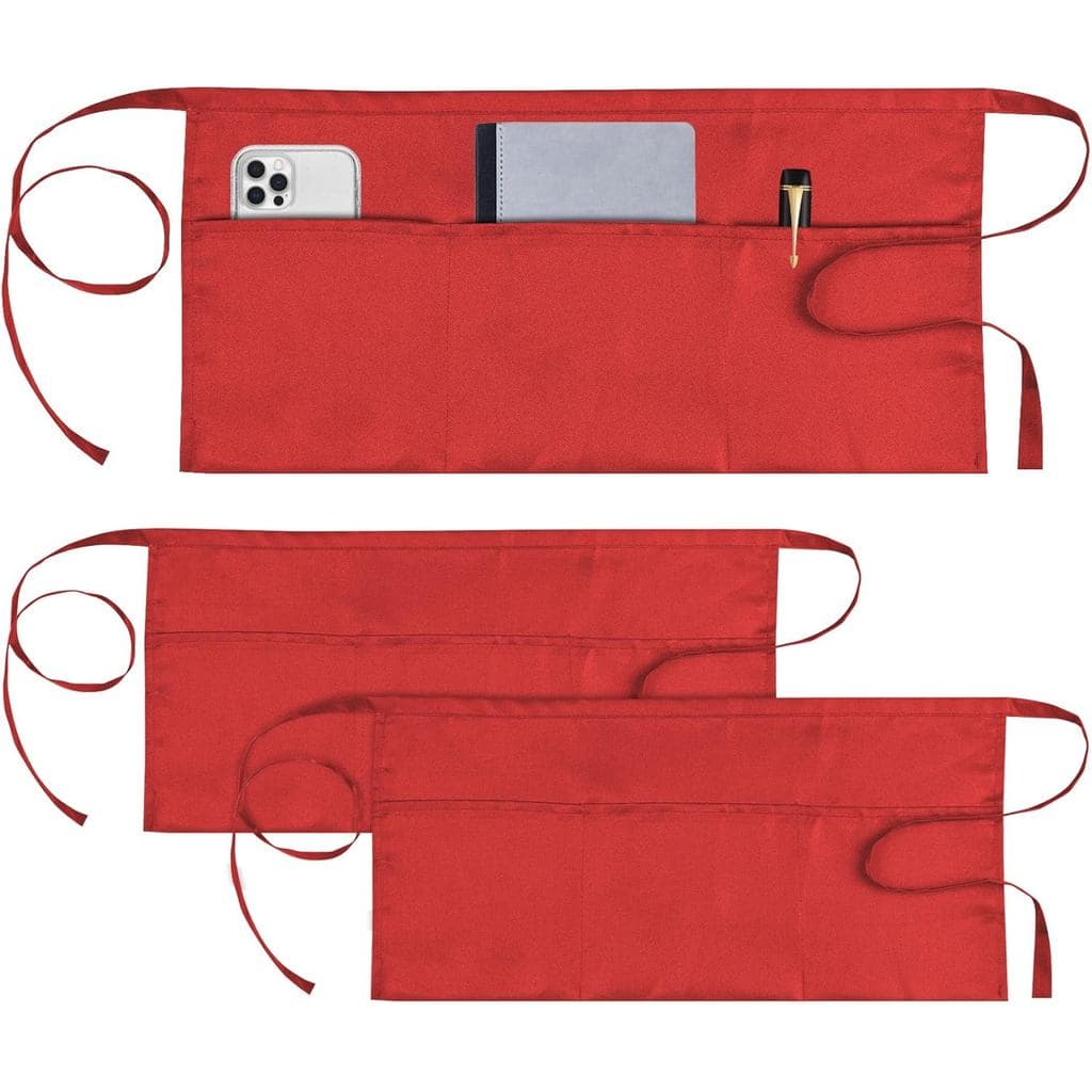 PEASUG Server Apron, Waitress Apron with 3 Pockets, Short Aprons for Women with Pockets for Servers, Waiter, Waitress