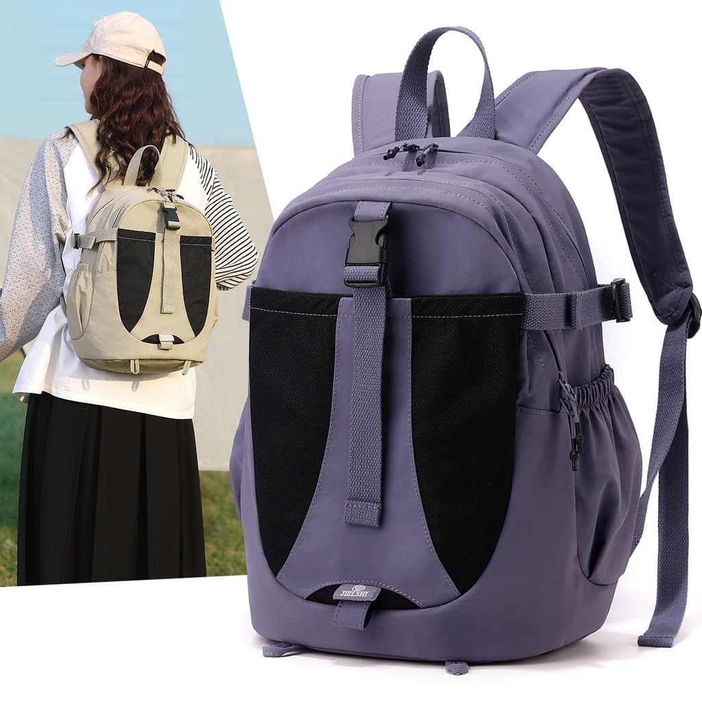 Mochila feminina de grande capacidade, leve, repelente de água, pano de Nylon, bolsa de montanhismo para viagem, bolsa e