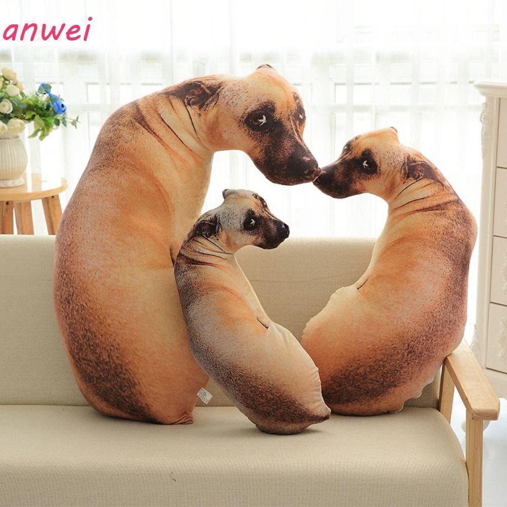 Almofada De Animal Realista ANWEI , Travesseiro Criativo De Pelúcia Para Cachorro , Escritório Com Macia 3D Fofo