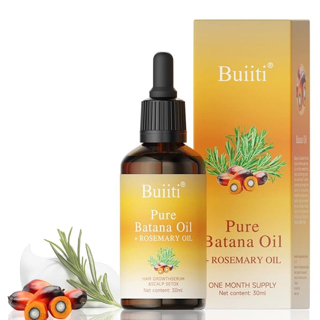 Óleo de Batana com Alecrim - 100% Orgânico de Honduras - Reduz a Queda de Cabelo e Desintoxica o Couro Cabeludo (30 mL)