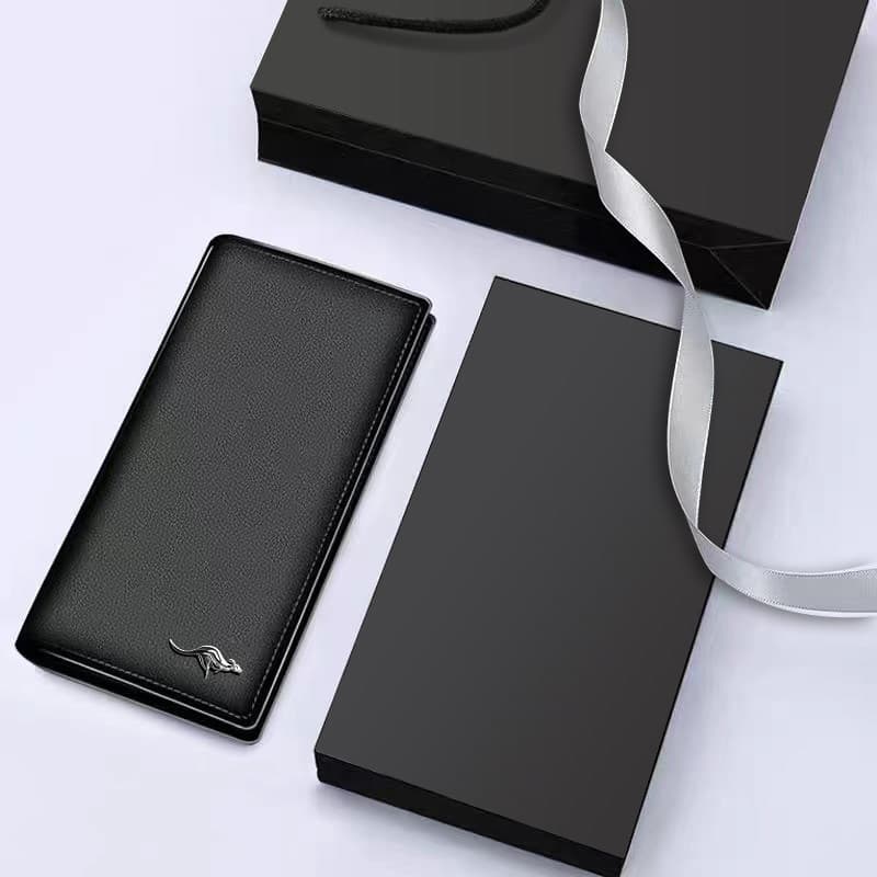 carteira masculina com ziper carteira masculina 2026 novo estilo carteira masculina longo Slot para vários cartões de gr
