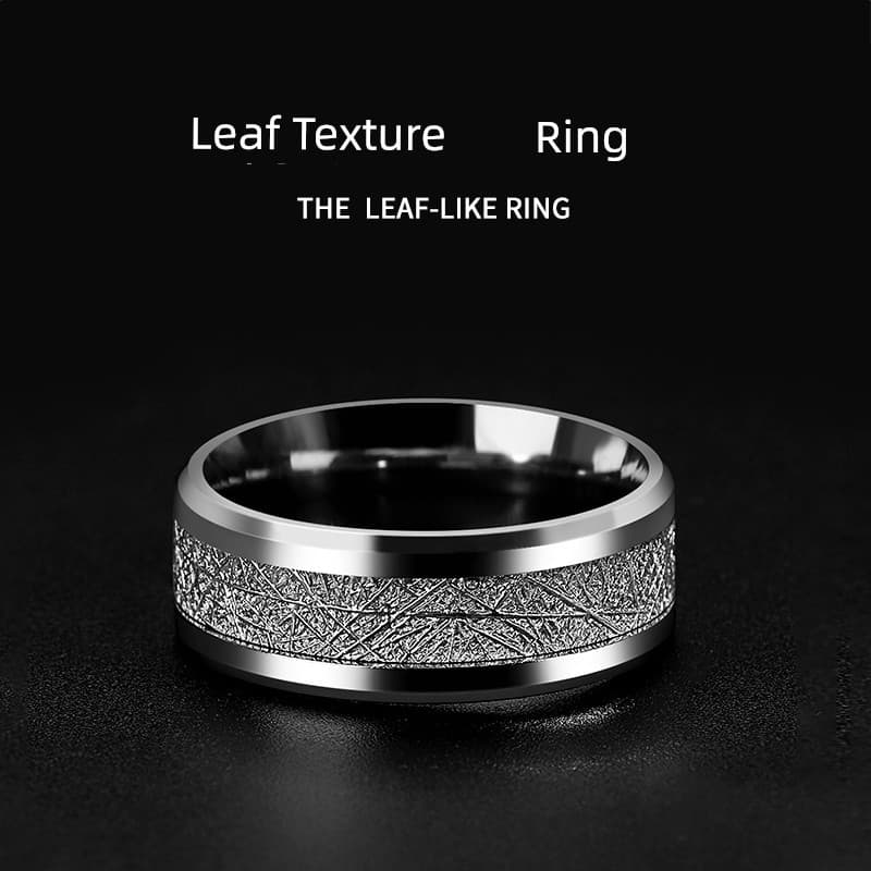 anel solitario anel de namoro Anel de aço de titânio Original masculino ins na moda High-End masculino Retro ramo anel e