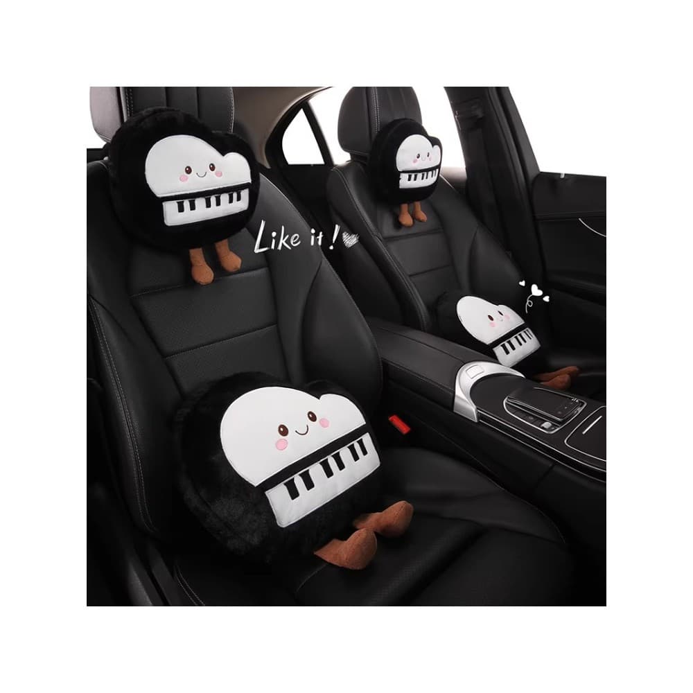 Encosto de cabeça do carro pescoço travesseiro bonito novo estilo lombar travesseiro conjunto travesseiro interior do ca