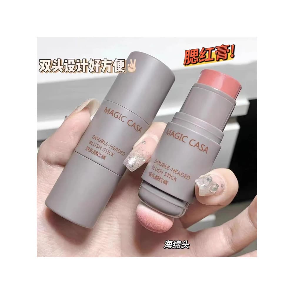 Li Jiaqi Blush monocromático de duas cabeças, creme em bastão genuíno, expansão Natural, cor retrátil, sol, vermelho, fe