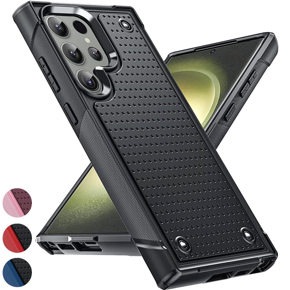 Capa De Telefone À Prova De Choque Traseira Rígida Com Padrão De Bolinhas Antiderrapante Premium Para Samsung Galaxy S25