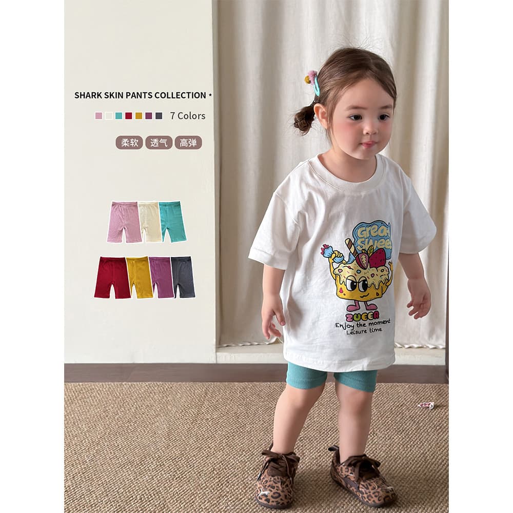 2026 roupas infantis calças para meninas classe A esportes Shorts de bebê Casual verão estilo ocidental calças de tubarã