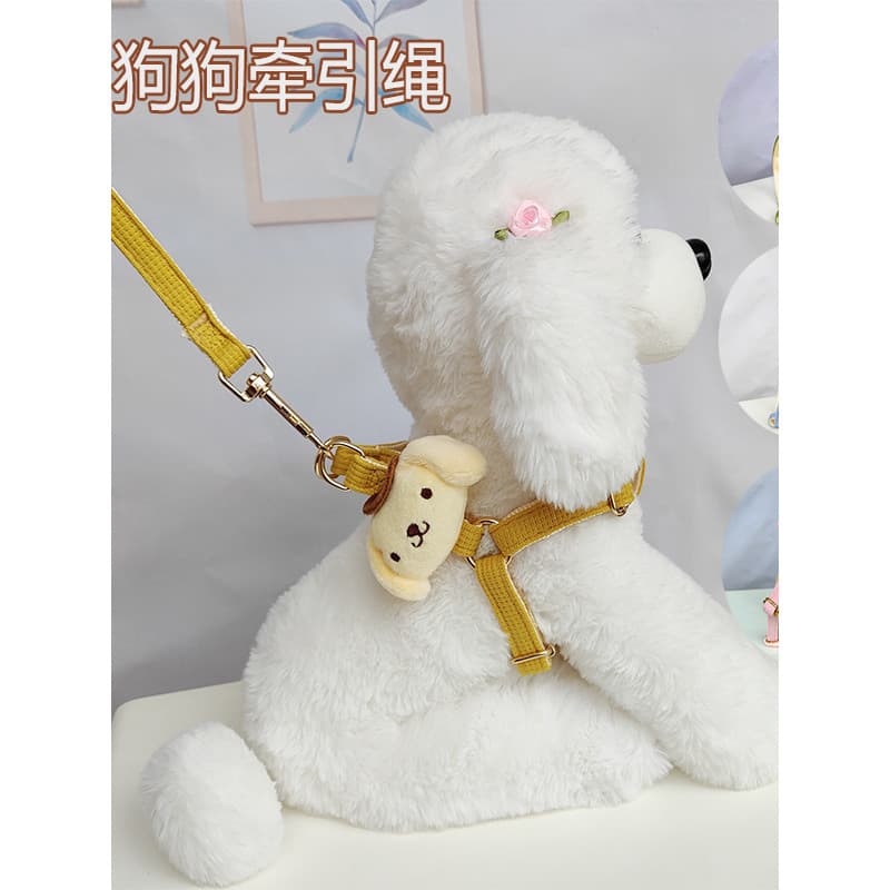 Cão cão gato trela pequeno cão Teddy Bichon Pomeranian cinta peito filhote de cachorro andando gato cão trela corrente