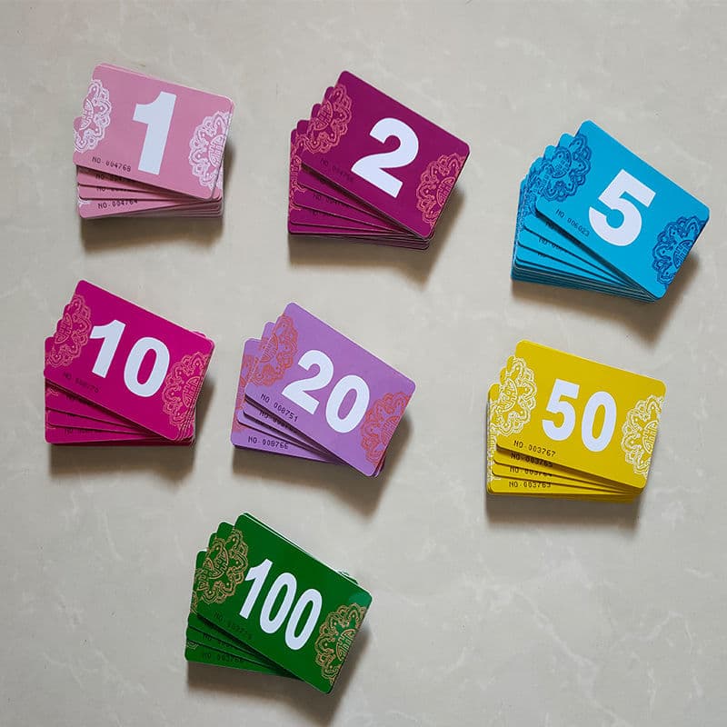 Sonho arte Mahjong máquina padrão chip moeda chip cartão de plástico à prova dwaterproof água dobrável padrão chip cartã