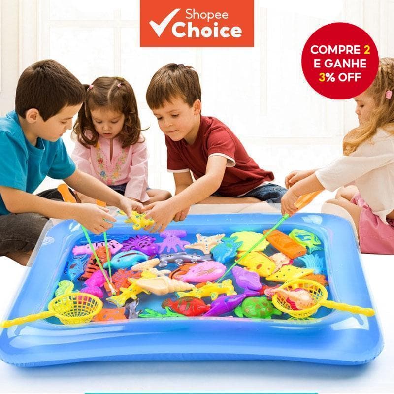 40 Pçs/Lote Brinquedo De Pesca Magnética Com Po Inflável Para Crianças Modelo De Festa Jogar Jogos Verão Brinquedos Ao A