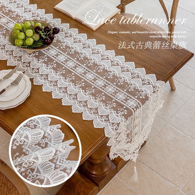 Corredor de mesa de renda branca luz americana luxo High-End armário de TV francês armário lateral de jantar gaveta capa