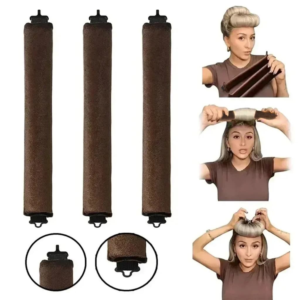 Conjunto de 3 peças de modeladores de cabelo sem calor, macios e elásticos, para dormir, estilo gancho, ferramentas de m