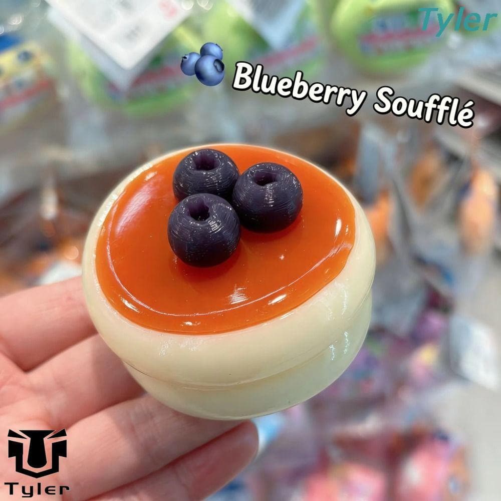 TYLER Squishy Morango , Bola Sensorial De Simulação De Forma De Comida , De Molho De Mirtilo
