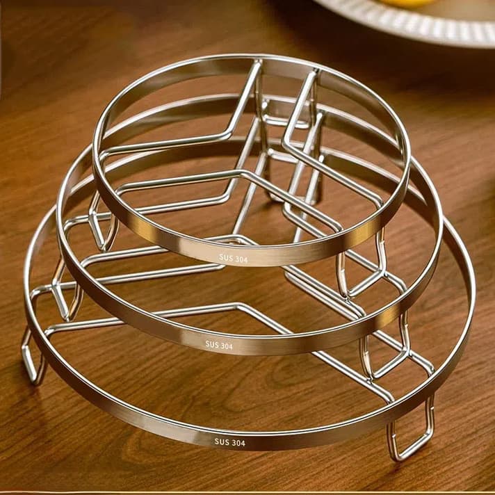 Rack de vapor de aço inoxidável grosso, cozinha doméstica, pão cozido no vapor, à prova d'água, tripé, pote, bancada, pr