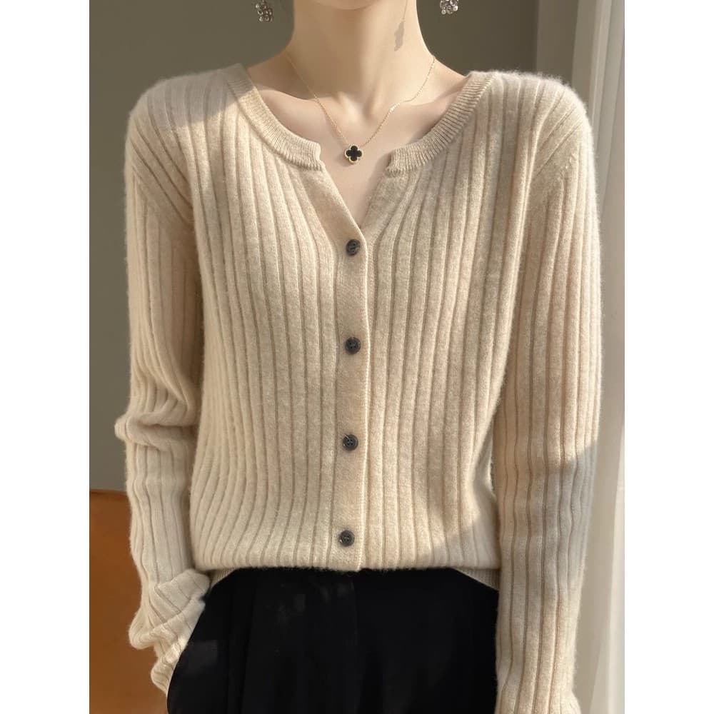 Coreano Andy velo malhas feminino cardigan camisola jaqueta 2024 início do outono novo estilo Casual cardigan fino-ajust