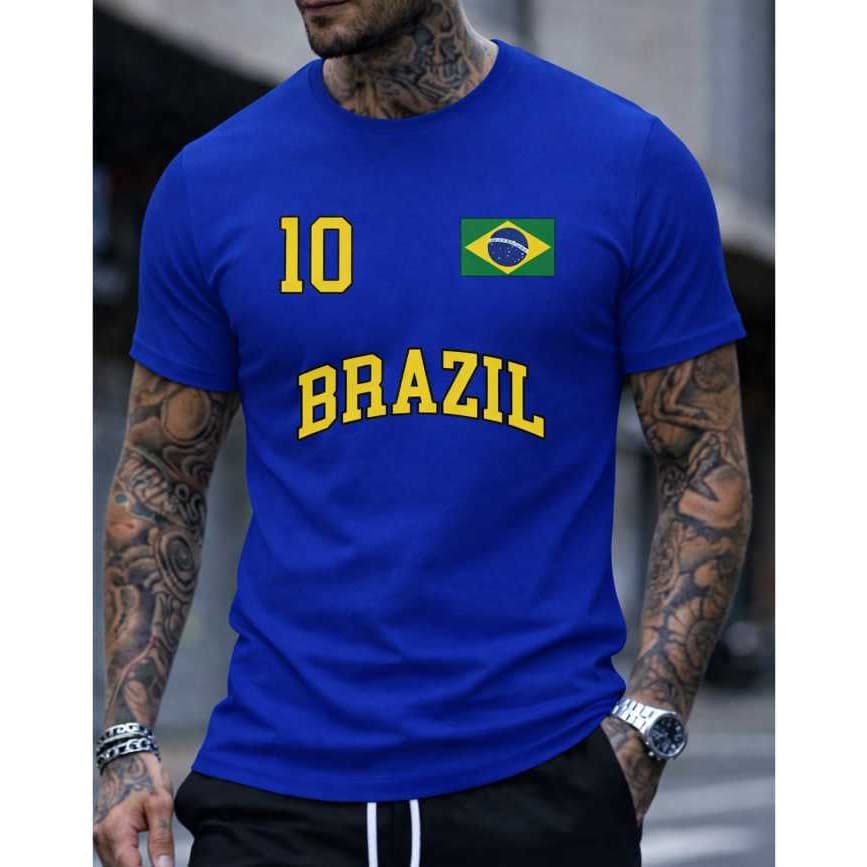 Camiseta Masculina e Feminina Copa Do Mundo Brasil Camisa 10 Modelo Unissex Torcida Confortável